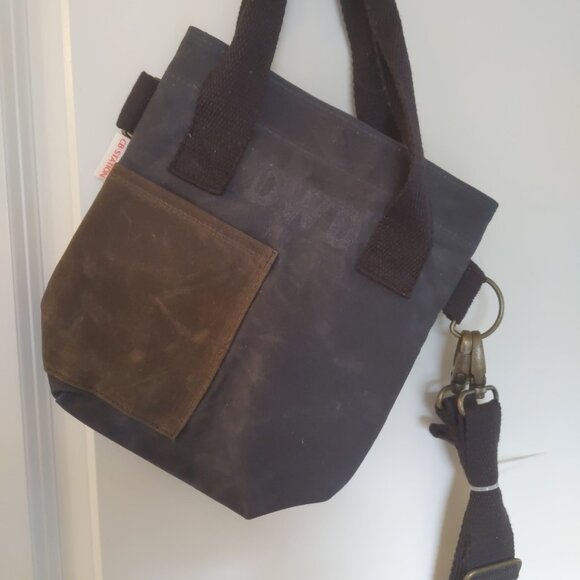 CB Station Waxed Canvas Double Wine Tote Monogram removed - Picture 2 of 6